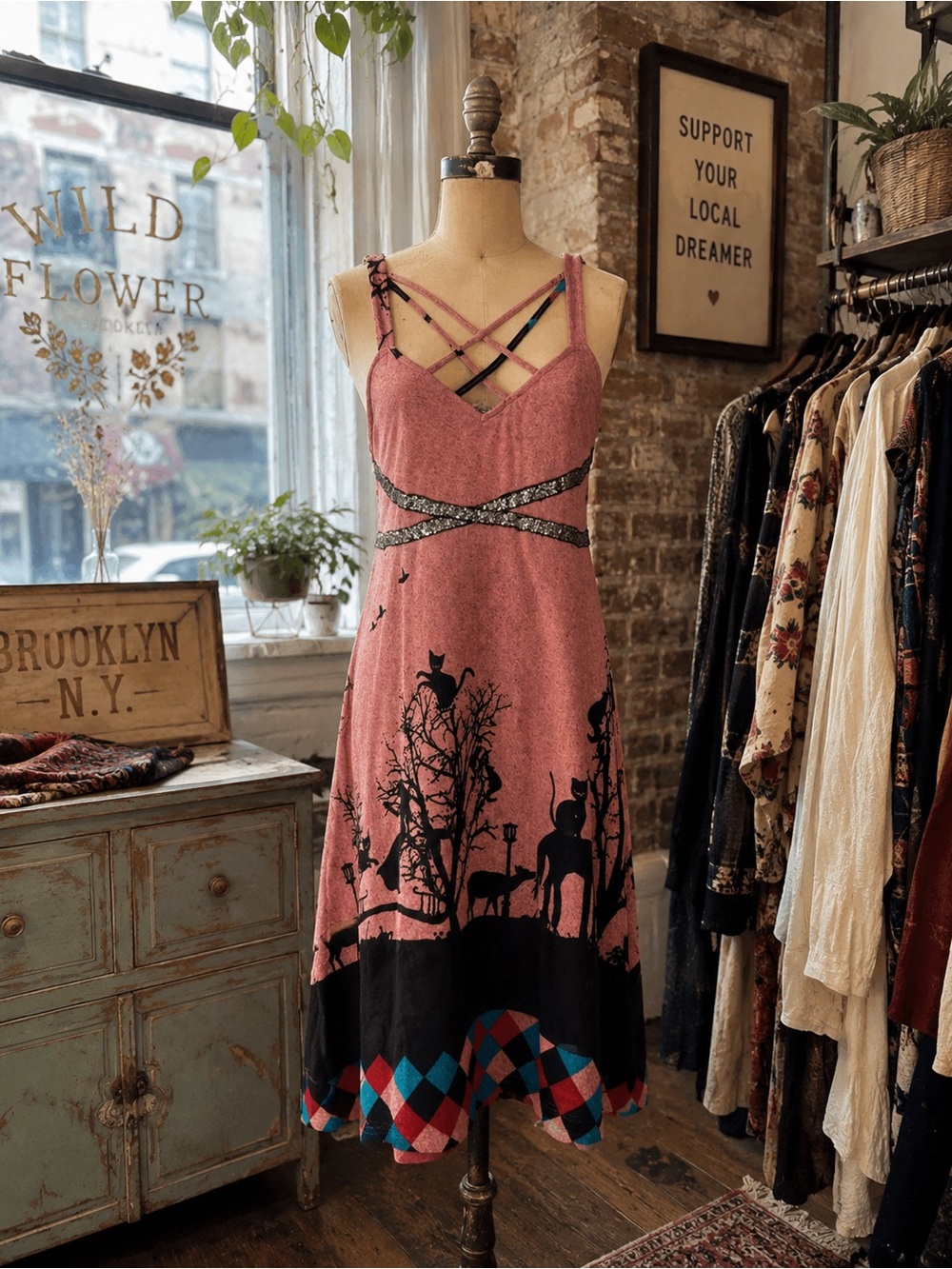 Boutique Brand | Sleeveless Midi Dress |Whimsical | Wilderkind | Size XXXL